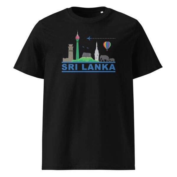 Unisex organic cotton t-shirt | Skyline Black