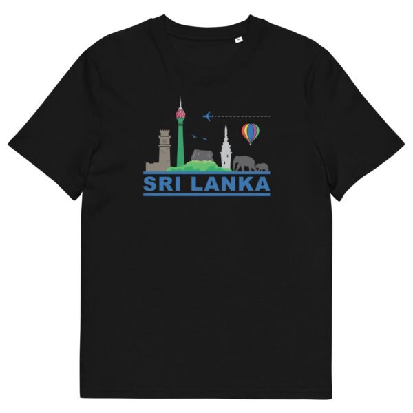 Unisex organic cotton t-shirt | Skyline Black