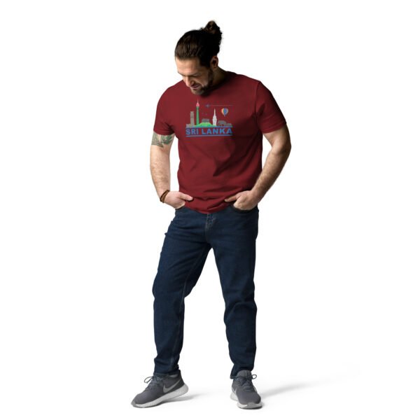 Unisex organic cotton t-shirt | Skyline Burgundy