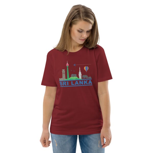 Unisex organic cotton t-shirt | Skyline Burgundy