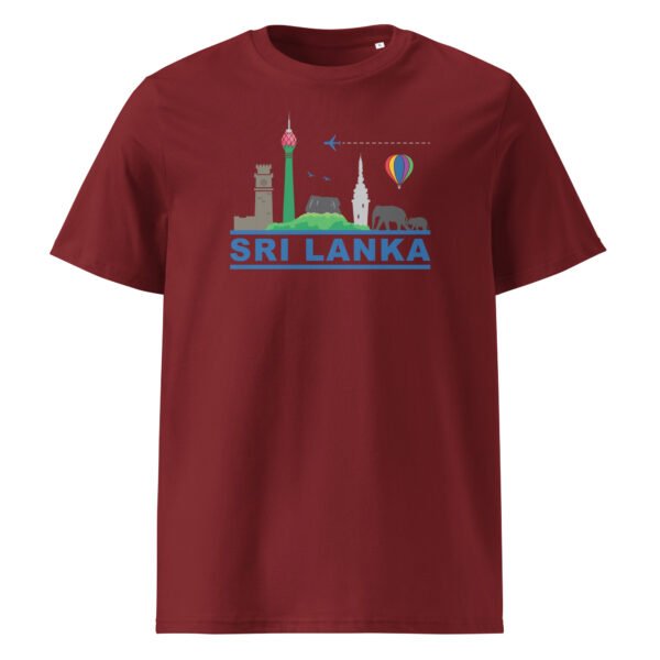 Unisex organic cotton t-shirt | Skyline Burgundy