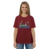 Unisex organic cotton t-shirt | Skyline Burgundy