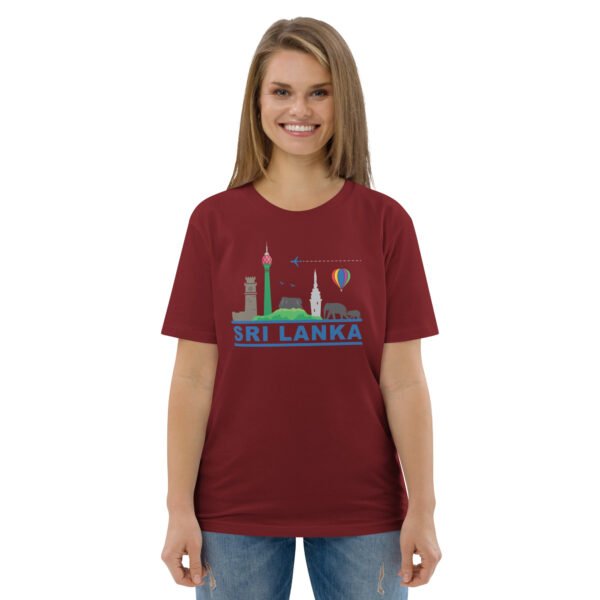 Unisex organic cotton t-shirt | Skyline Burgundy