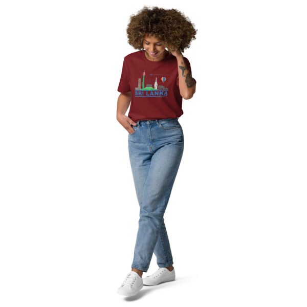 Unisex organic cotton t-shirt | Skyline Burgundy