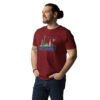 Unisex organic cotton t-shirt | Skyline Burgundy