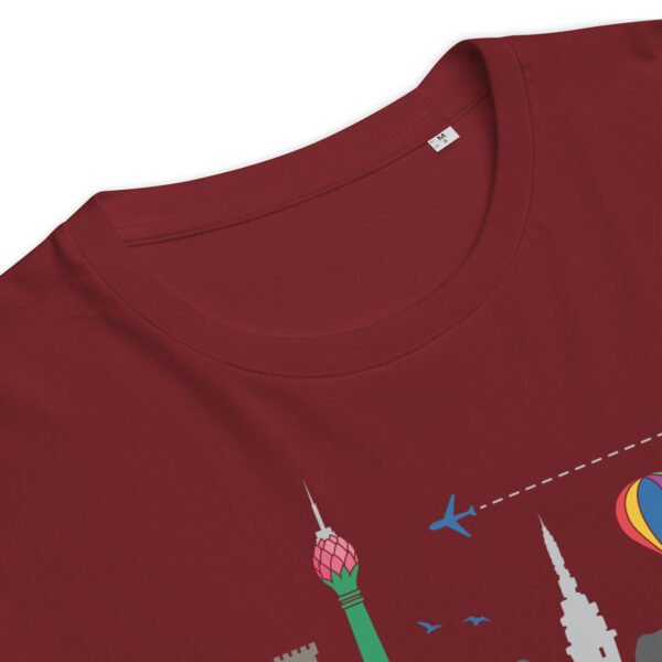 Unisex organic cotton t-shirt | Skyline Burgundy