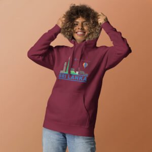 Unisex Premium Pullover Hoodie | Skyline Maroon