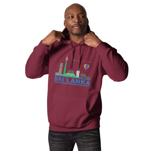 Unisex Premium Pullover Hoodie | Skyline Maroon